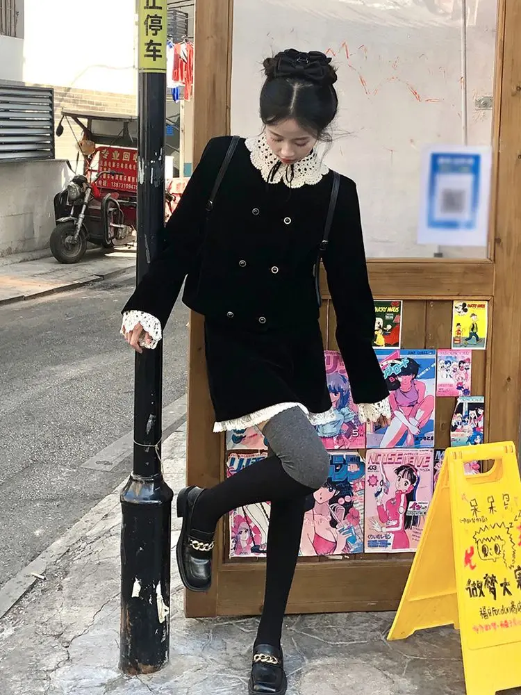 Женская юбка с высокой талией Korobov осенний комплект из двух предметов милый