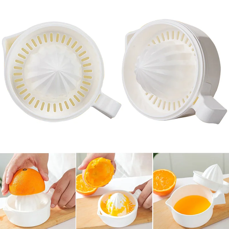 

1pc Manual Citrus Juicer Food Grade PP Orange Lemon Squeezer Juicer Hand Fresh Fruit Juice Strainer Machine Kitchen Gadgets