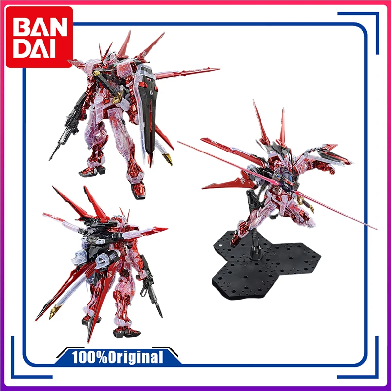 

Bandai Original GUNDAM Base Limited MG Red Heresy 1/100 Electroplating color Anime Action Figure Assembly Model Toys Collectible