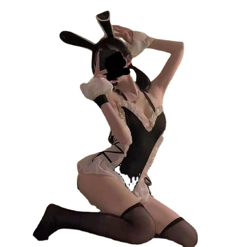 

Интимный комплект нижнего белья для косплея из сетчатой ткани, сексуальная женская искусственная латексная открытая промежность Xxl, женски...