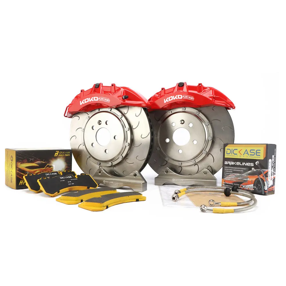 

KOKO Racing Car Brake Caliper 6 Big Piston 380*32mm Brake Disc J Hook Pattern for VW Tiguan 2009