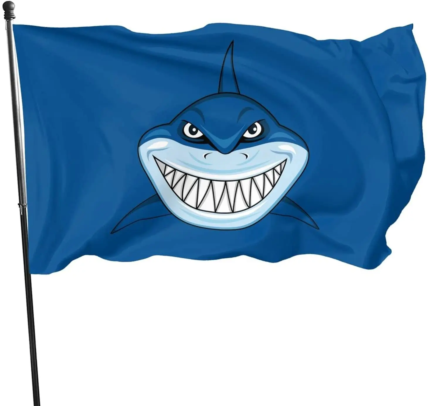 

Cartoon Shark Flag 3x5 Ft Holiday Banner Garden Yard Flags for Outdoor Indoor Home Decor