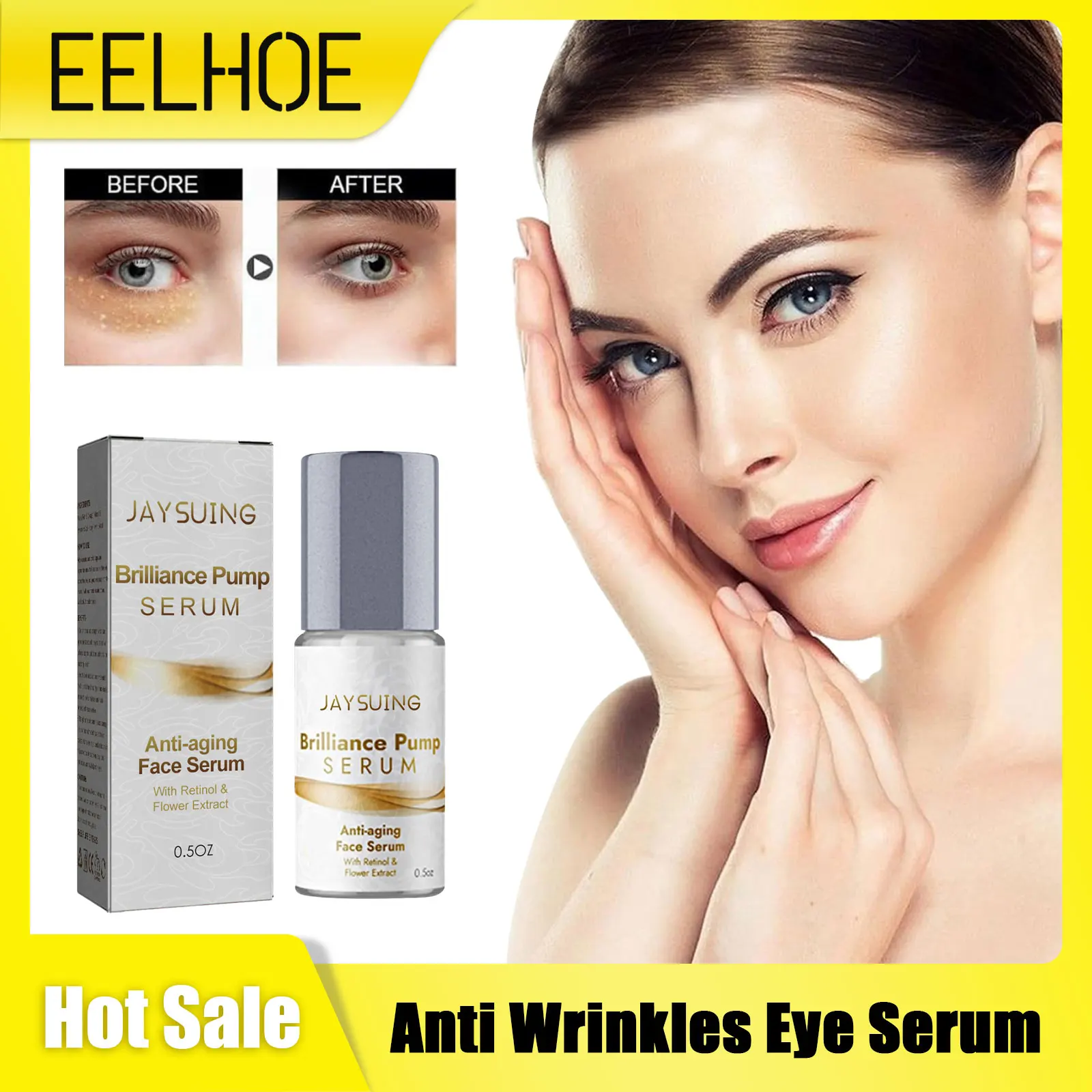 

Anti Aging Eye Serum Remove Dark Circles Eye Bags Repair Puffiness Wrinkle Tighten Lighten Fine Line Moisturize Eye Care Product