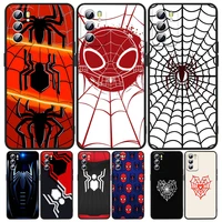 marvel spiderman art logo phone case for oppo a5 a9 a12 a1k ax7 a72 a52 a31 a53 a53s a73 a93 a94 a74 a16 2018 2020 black luxury