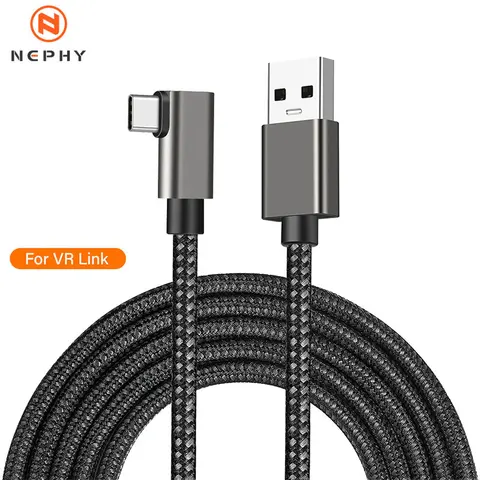 Кабель для очков виртуальной реальности VR USB A to Type C 5M для Oculus Quest 2 Quest2 Link Игровые аксессуары Гарнитура Шлем Игровые Ocukus