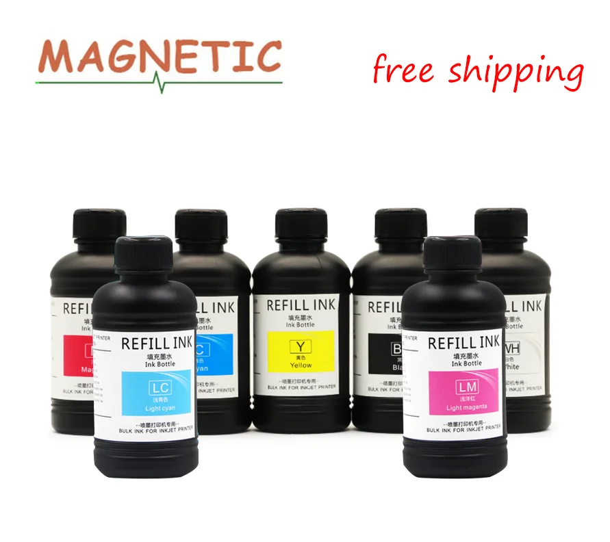 Бутылка для УФ-чернил Magnetic250ml EpsonR290 R300 1390 1400 1410 1430 1500W R3000 DX5 DX7 tx800xp600 |