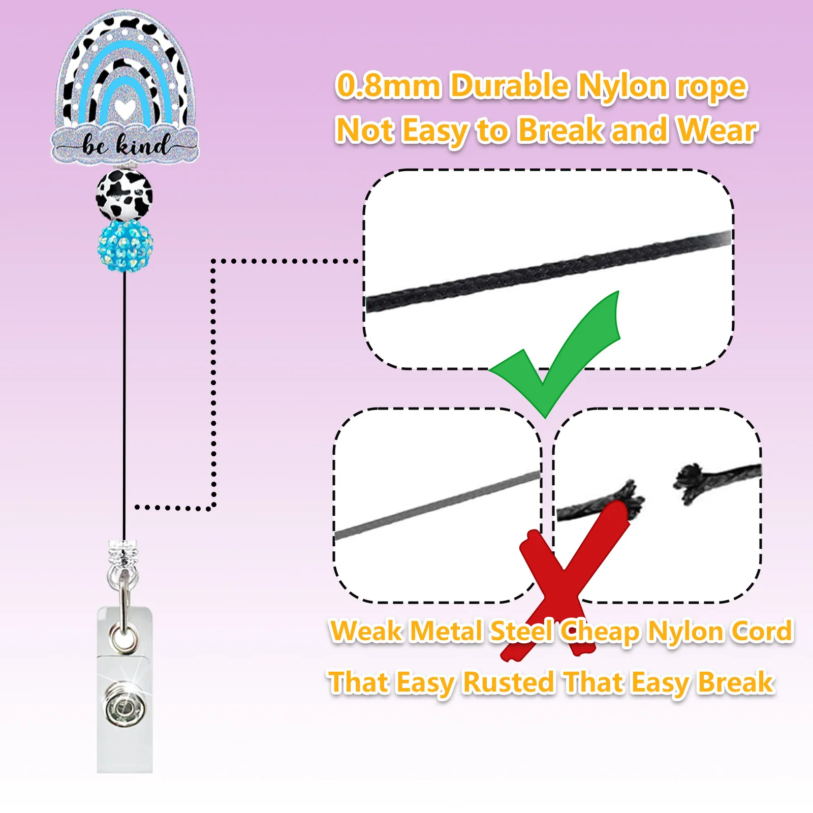 Откидной карманный держатель для бейджа с мультяшной коровой медицинских