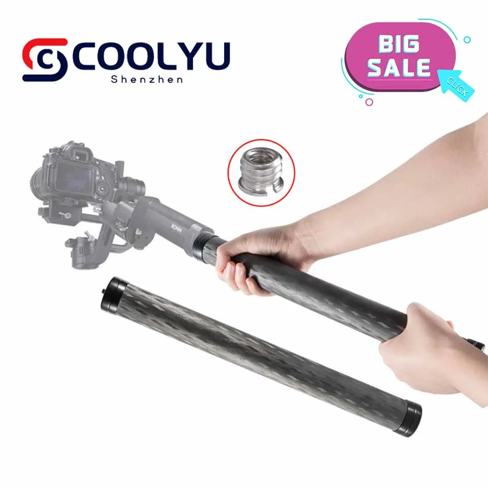 

Cross Border Carbon Fiber Extension Rod Suitable For DJI/Zhiyun/Feiyu Camera Photography Stabilizer Adapter Accessories