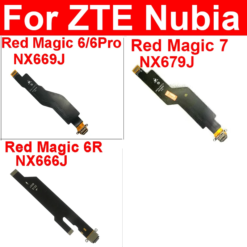 

USB Charger Dock Flex Cable For ZTE Nubia Red Magic 5S 5G NX659J 6 Pro NX669J 6R NX666J 7 NX679J 7Pro NX709J 7s Pro NX709S 8Pro+