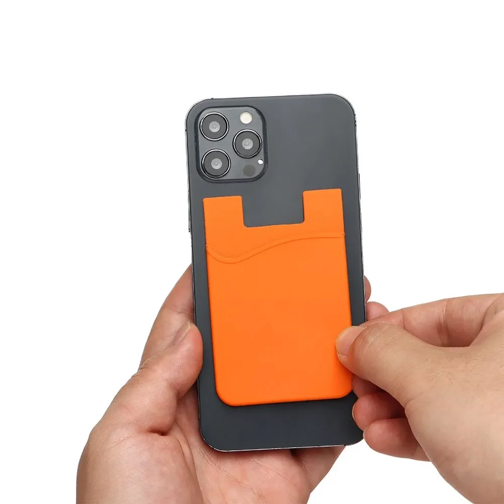 Credit Pocket Adhesive Fashion Women Men Cell Phone Holder ID Card Holder Slim Case Sticker Wallet Case