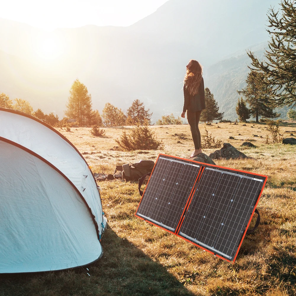 Портативная складная солнечная панель с контроллером 12 В для зарядки