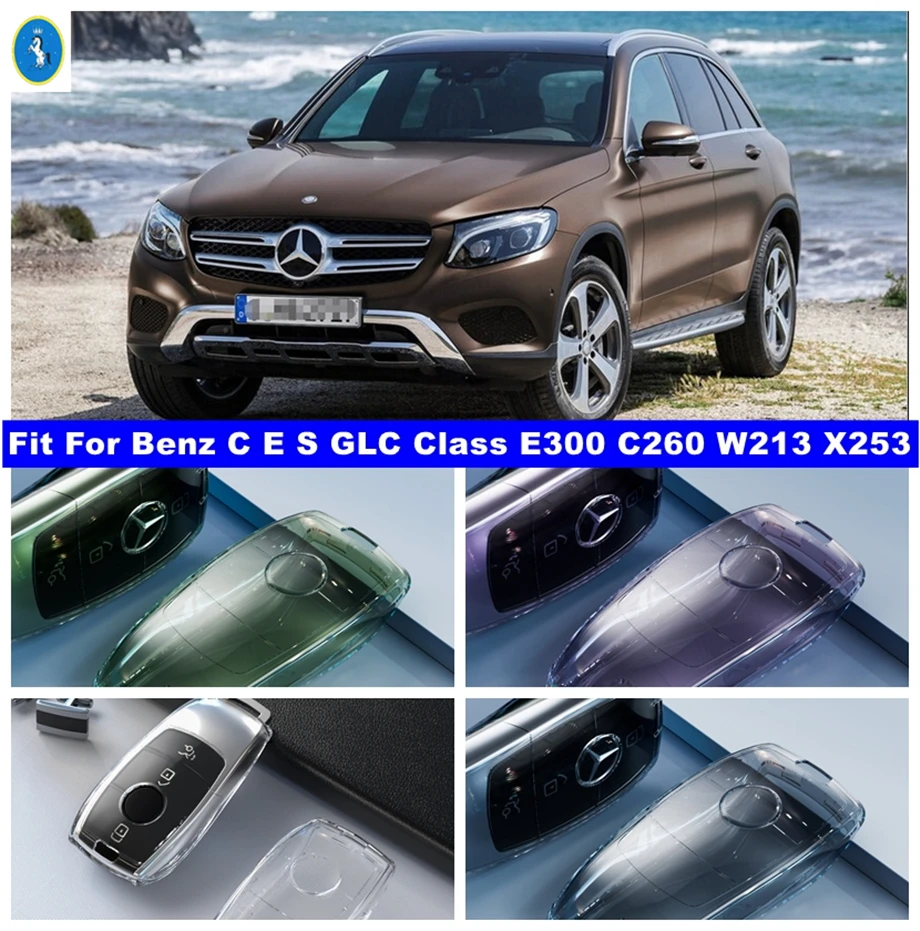 

Автомобильные аксессуары чехол для ключей чехол Чехол для Mercedes Benz C E S GLC Class E300 C260 W213 X253 дополнительные Защитные комплекты