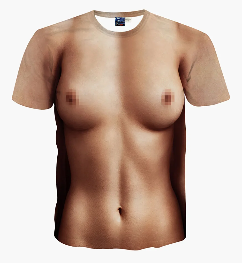 

Уличная футболка для косплея для мужчин и женщин, Быстросохнущий пикантный топ с коротким рукавом и мышцами тела, с 3d принтом мяса, лето