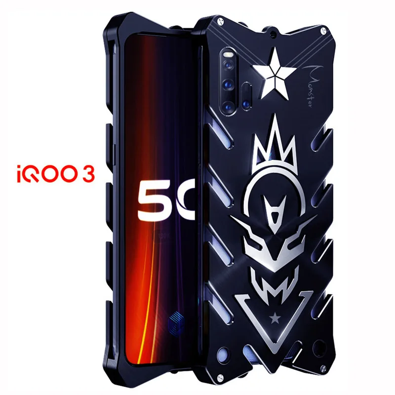 

Metal Steel Machinery Series Cases For VIVO IQOO 3 5G Thor Heavy Duty Armor Aluminum Phone For Vivo Iqoo 3 IQOO3 5G CASE Cover