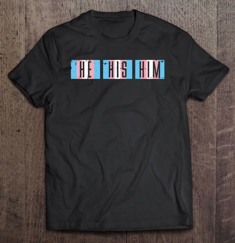 

Мужская футболка с принтом «He His Trans»