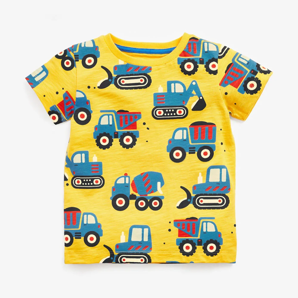 

2022 New Summer T Shirt Casual Cotton Short Sleeve Cartoon Car T-shirts Kids Tee Girl Tops Boys Children Clothes Kids Clothes