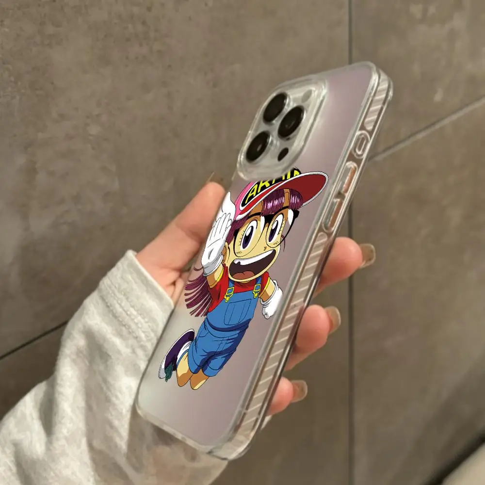 Фото Чехол для телефона Dr Slump Arale Anime с лазерным градиентом для iPhone 17 Pro Max 16 15 14 13 12 11 Pro Max 17Air, ударопрочный защитный чехол. №5