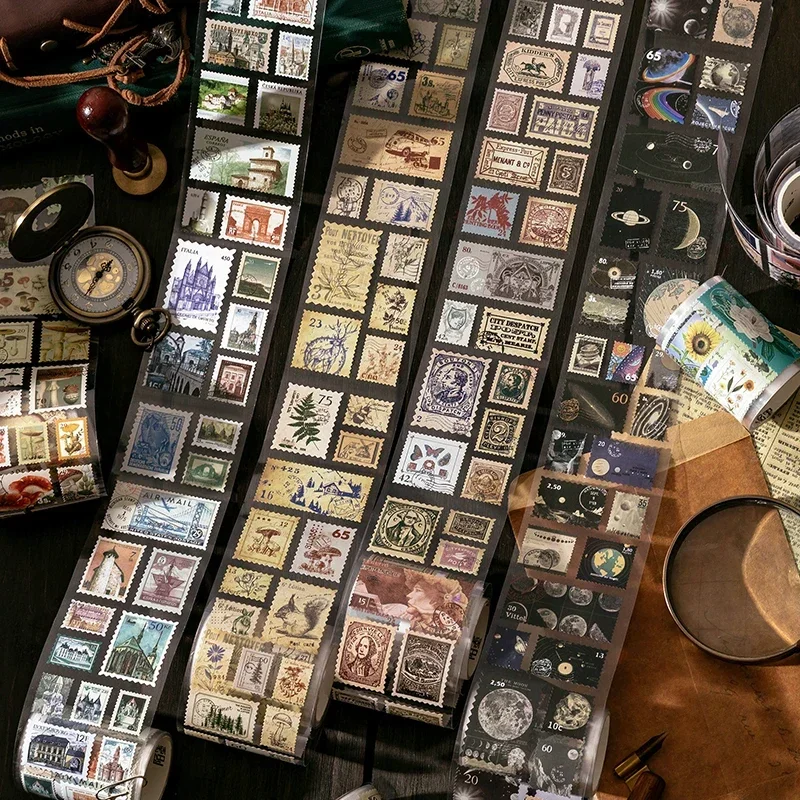 Натуральные вазелиновые наклейки Lenta в стиле ретро для скрапбукинга почтовые