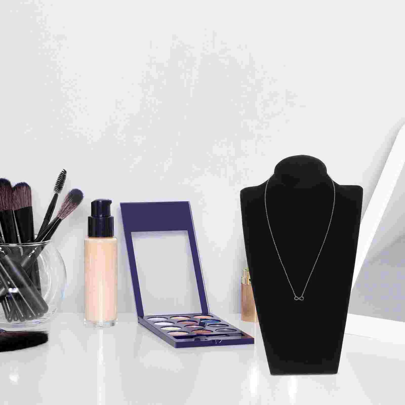 Velvet Necklace Stand Holder Chain Storage Display Mannequin Bust Home Organization Jewelry Organizer Girls Women