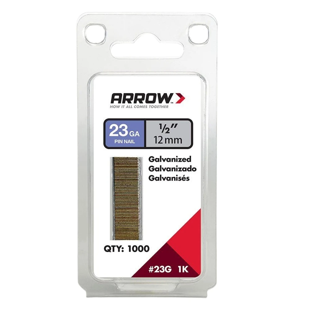

Arrow AR23G12 12mm 1000 Pcs Professional Nail Headless