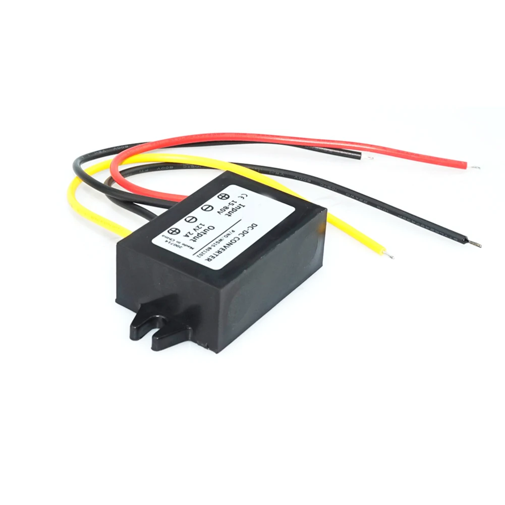 DC 15-80V в 12V 2A понижающий модуль преобразователя регулятор напряжения для