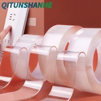 123m nano tape double sided tape transparent reusable waterproof tape cleanable home kitchen bathroom amenities tape 1mm