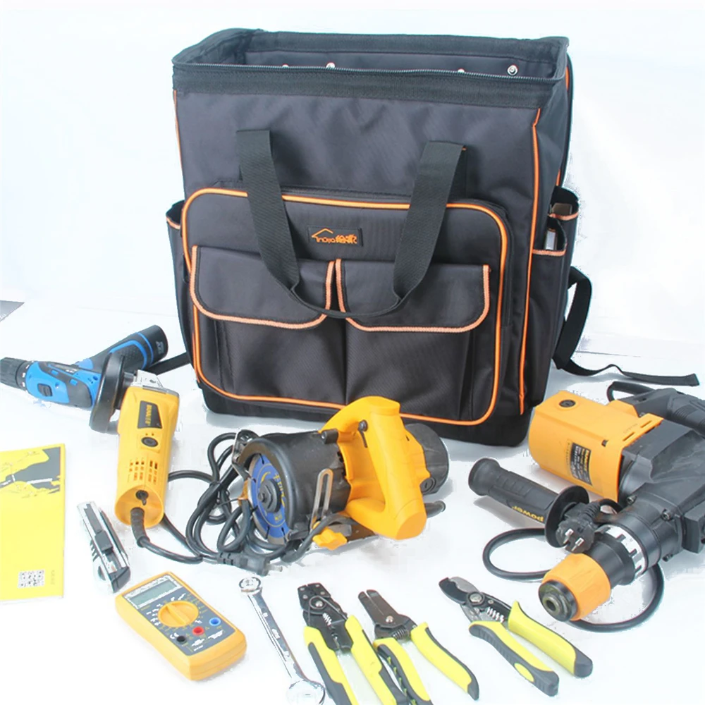 Portable Storage Box Rolling Kit with Wheels Waterproof Kit Electrician Construction All-purpose Kit for Men and Women