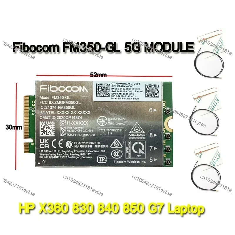 Fibocom FM350-GL Intel 5G Solution 5000 Moudle M2 поддерживает NR для ноутбука HpSpectre x360 14