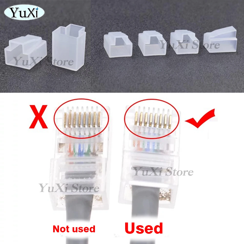 Фото 10 шт. RJ45 Ethernet-разъем пылезащитная крышка сетевая заглушка для Cat5e Cat6 CAT7 CAT8 RJ45 защитные заглушки №2