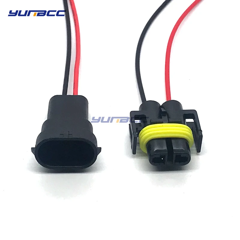 1 Set 2 Pin H8 H11 Adapter Wiring Harness Car Auto Connector With 15CM Cable For HID LED Headlight Fog Light Lamp Bulb