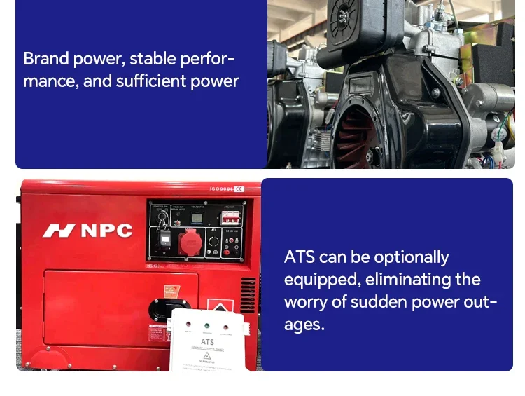 NPC Home ues 5 кВт 6 7 8 дизель Notstom 5kva 6kva 7kva 8kva 9kva agregat дизельный генератор бесшумный
