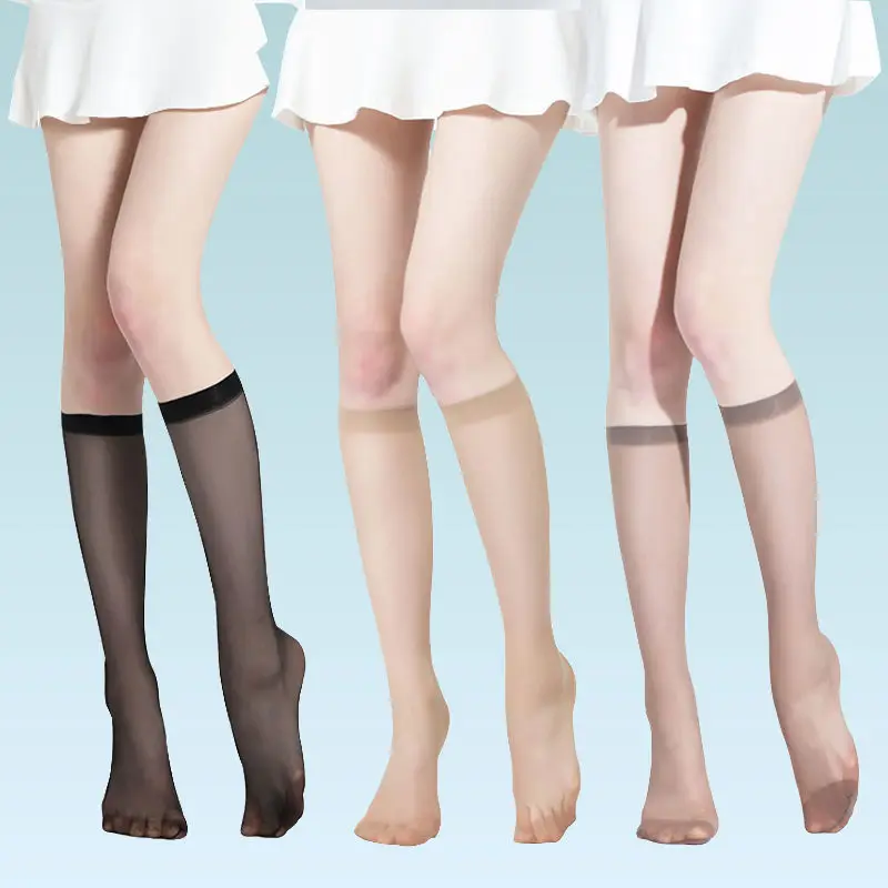 

New Sexy High Quality Women Hold Up Nylon Stockings Female Medias Transparent Mesh Thigh High Stocking 5 Pairs