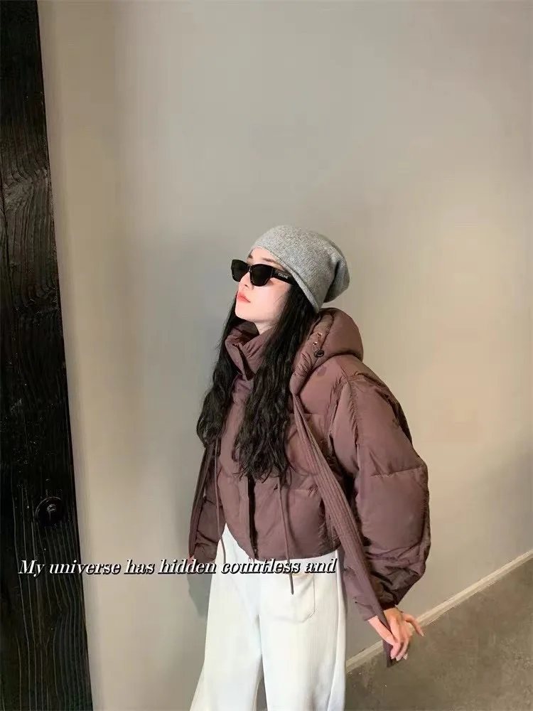 Женская парка на белом утином пуху