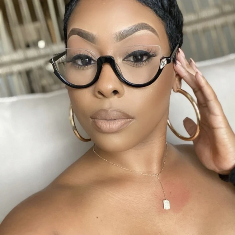 

Transparent Cat Eye Prescription Glasses Frame Women Men Eyewear Glasses Optical Spectacle Diamond Clear Lens Eyeglasses очки