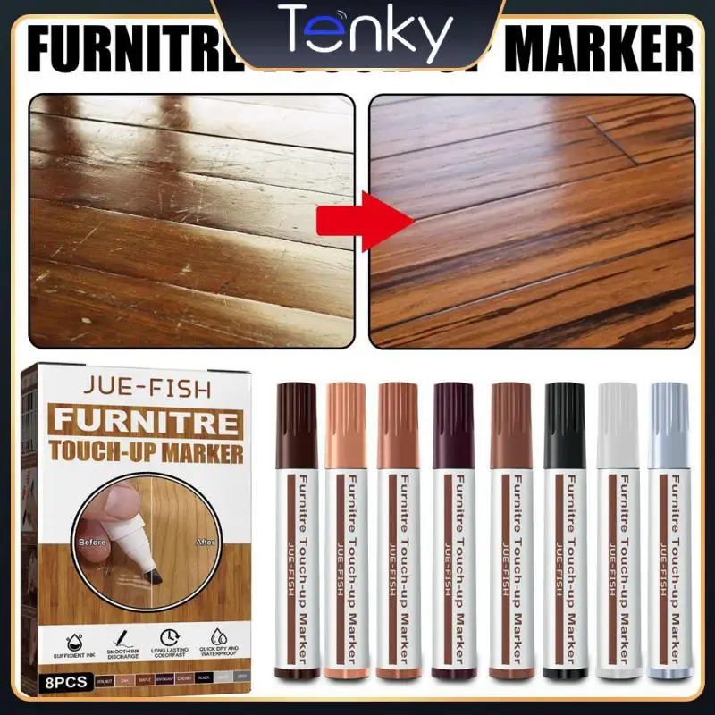 

1 Box/ Furniture Retouch Marker Pen Quick-drying Patch Paint Pen Wood Cabinet Floor Multipurpose Touch Up Markers Home Tools