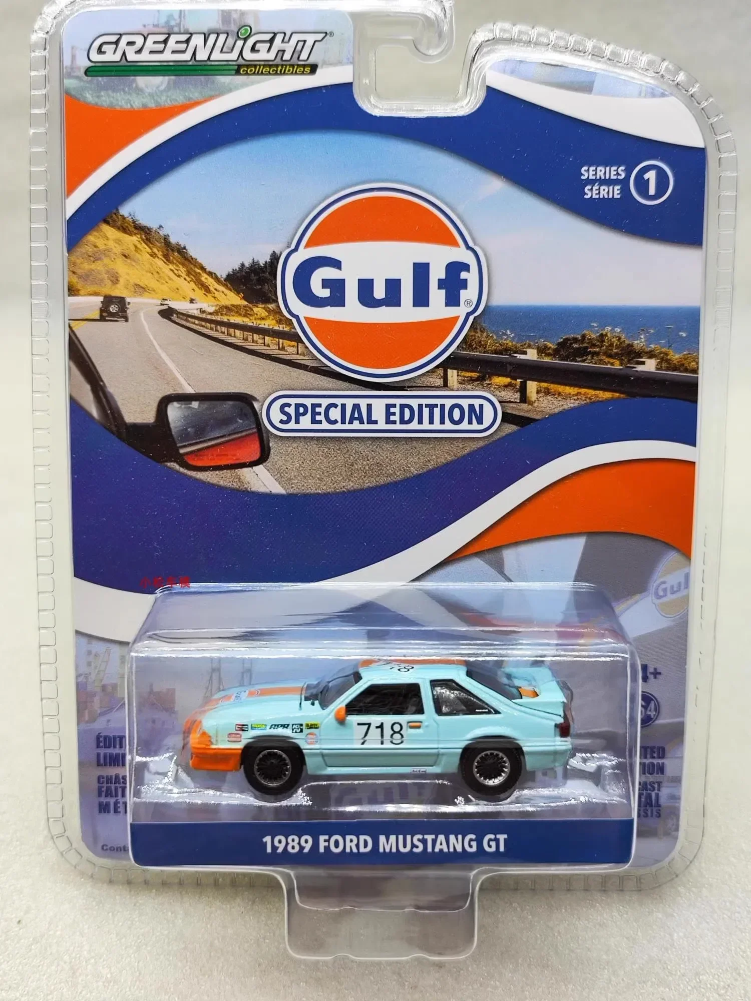 1:64 1989 Ford Mustang GT # 718 литая под давлением модель автомобиля из металлического сплава