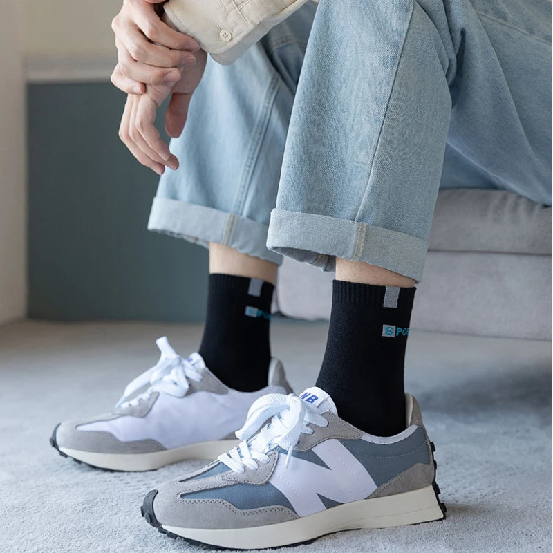 Хлопковые носки для мужчин спортивные дышащие мягкие модные кроссовки с