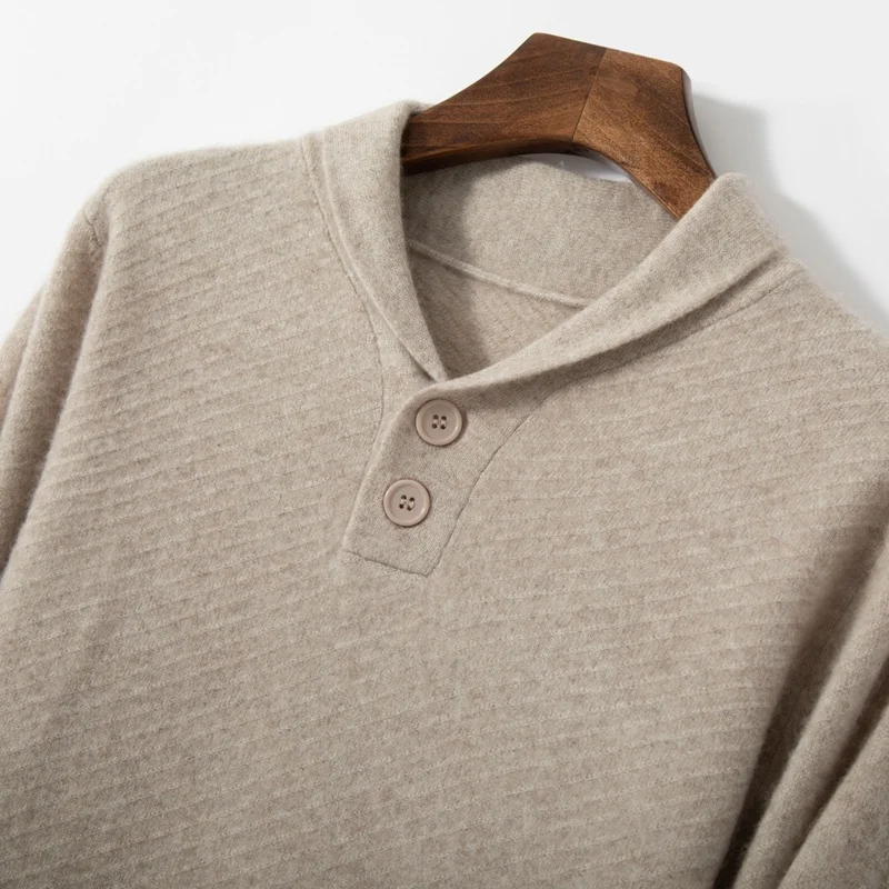 

Top Quality Men's Sweater Winter Fashion V-Neck Solid 100% Pullovers Korean Style Male Clothing Knitted Jumpers