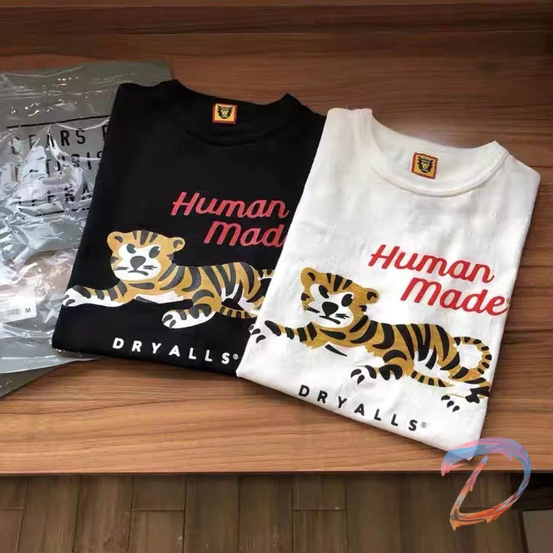HUMAN MADE T-SHIRT Hand-painted Cartoon Polar Bear Love Round Neck Short-sleeved T-shirt