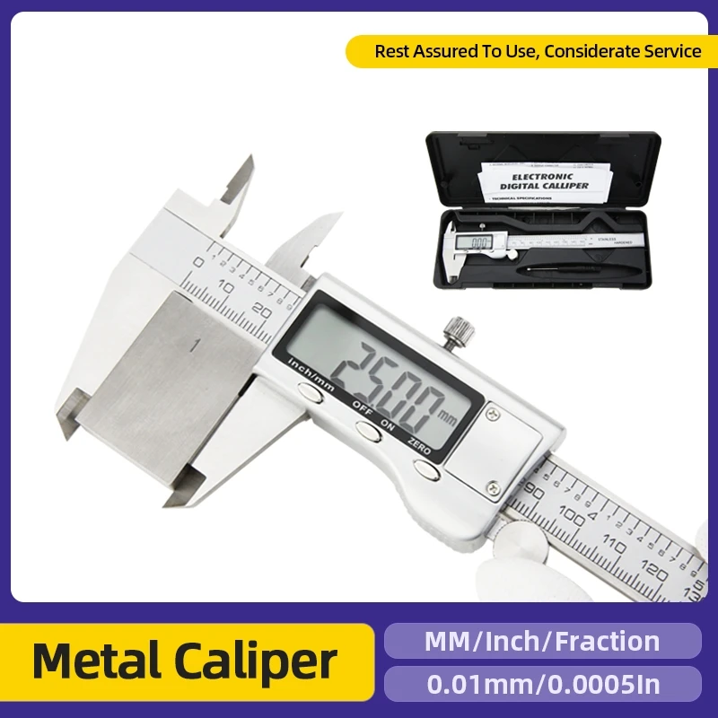 

Metal Caliper Digital Pachometer Professional Vernier Caliber Measuring Tools Woodworking Thickness Gauge Depth Electronic Ruler