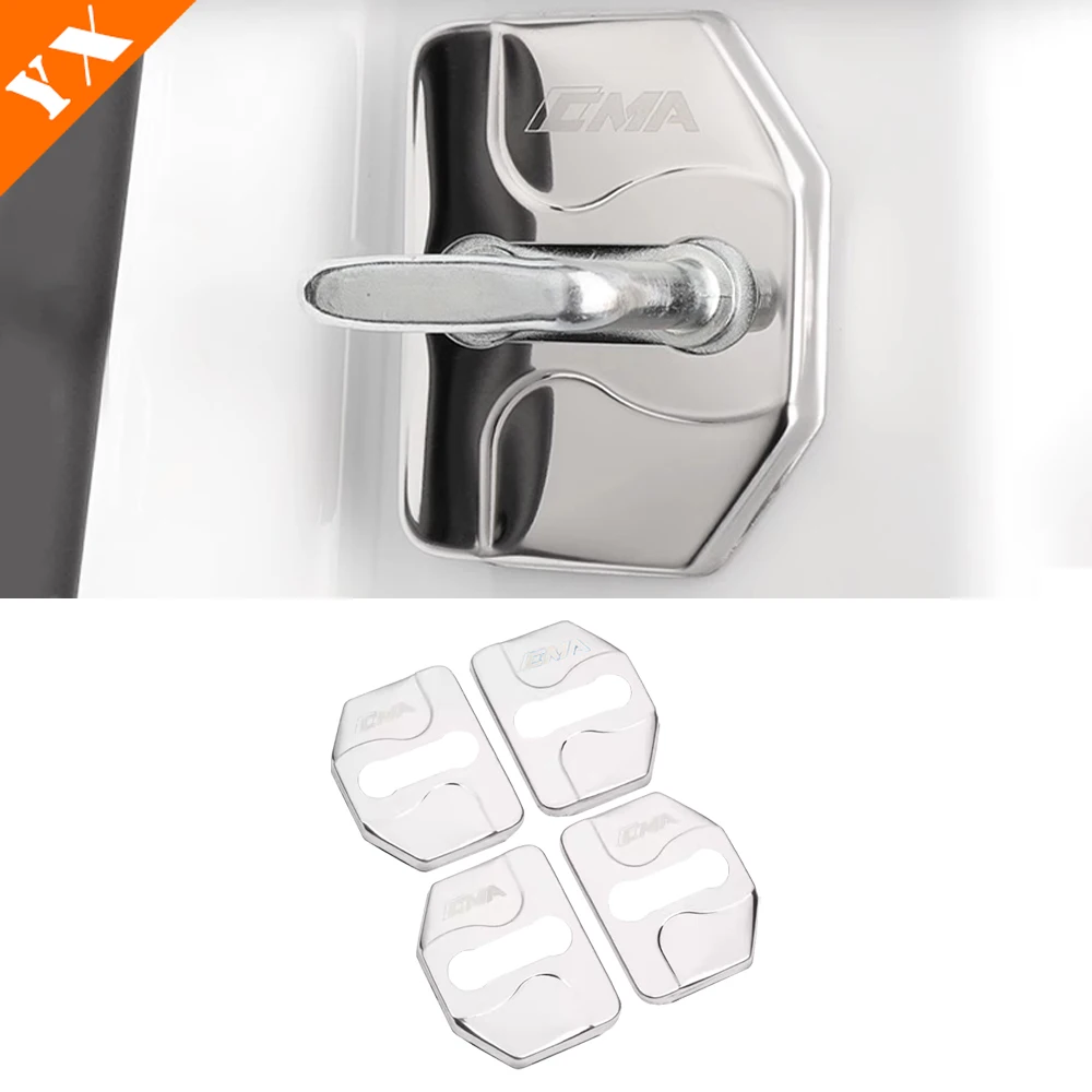 

Для Geely Boyue L 2023-2024 Автомобильный Дверной замок, пряжка, крышка, защелка, защита от ржавчины, аксессуары из нержавеющей стали, украшение