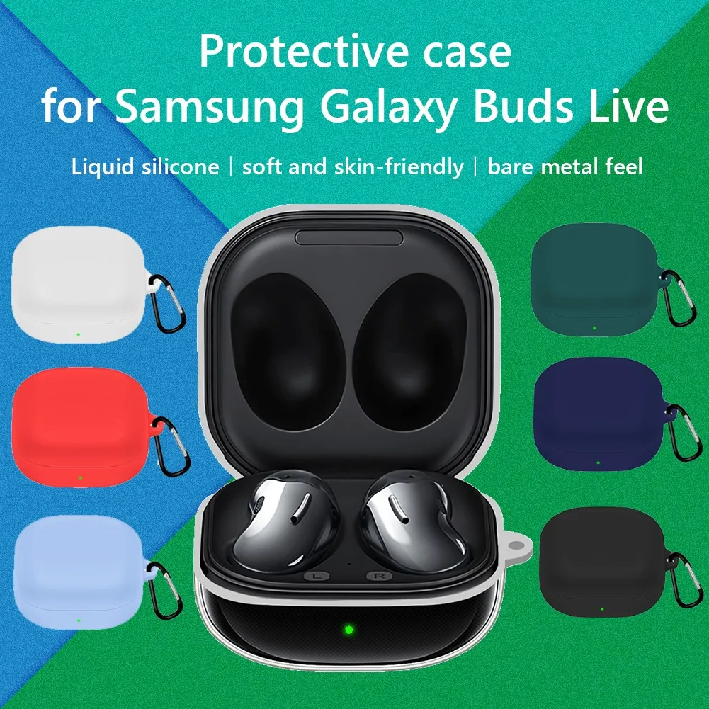 Чехол для наушников Samsung Galaxy Buds 2/Buds + Gen 2 Pro/ Live Skin с крючком беспроводная гарнитура
