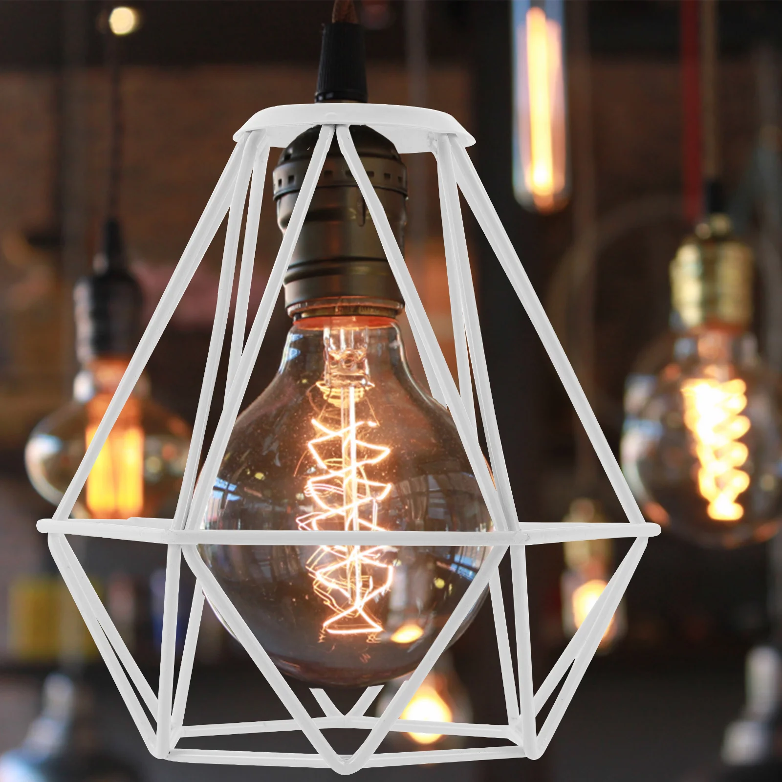 

Creative Diamond Design Restaurant Lampshade Lamp Accessory Replacement Lamp Shade Exquisite Metal Lamp Cover for Home