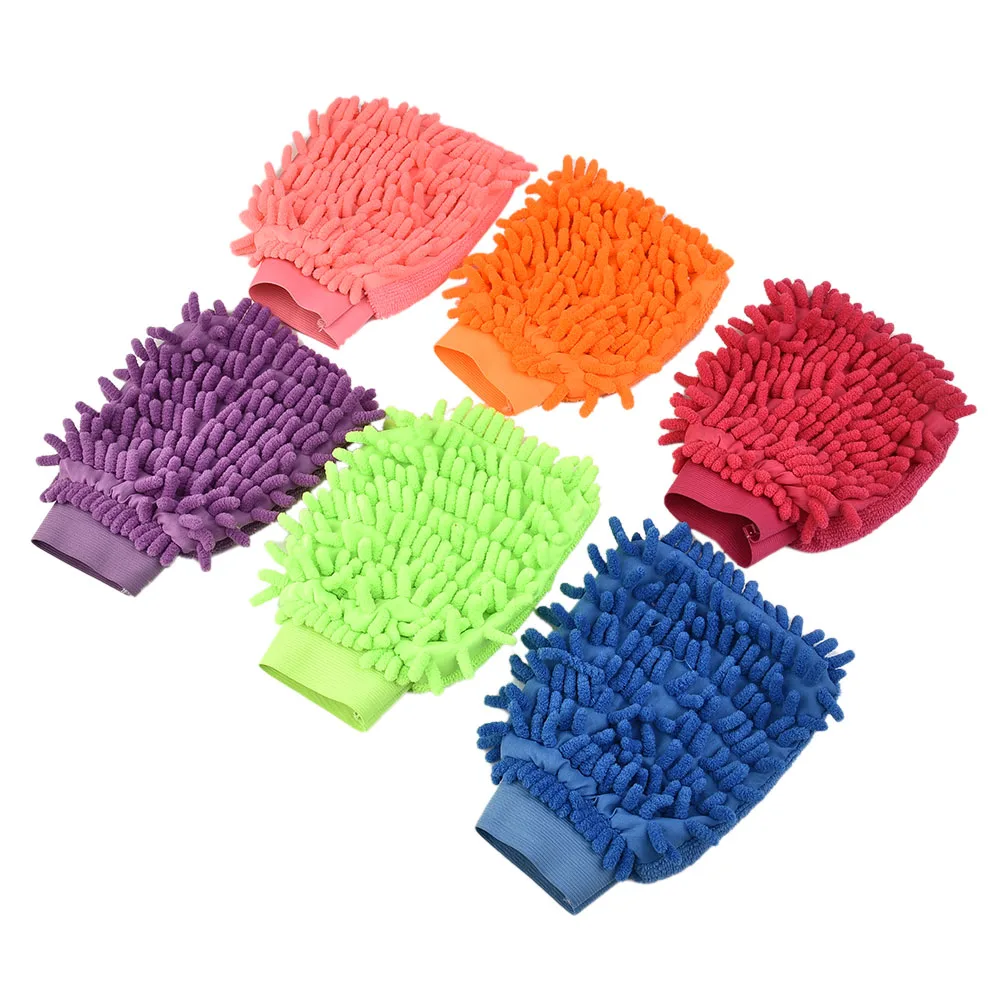 

6Pcs Microfiber Cleaning Gloves Car Care Household Professional Grade Wash Washing Cleaning Glove Mit Soft Car Maintenance
