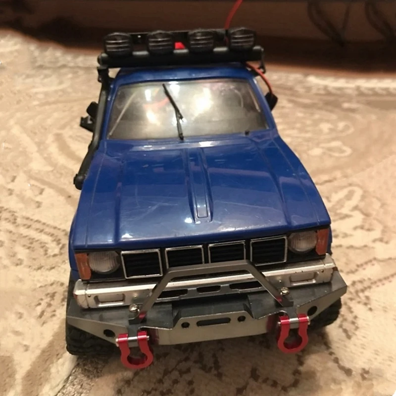 Металлический передний бампер для WPL C14 C24 C24-1 1/16 RC Car 4X4, запчасти для грузовиков и гусеничных машин, серебристый и титановый