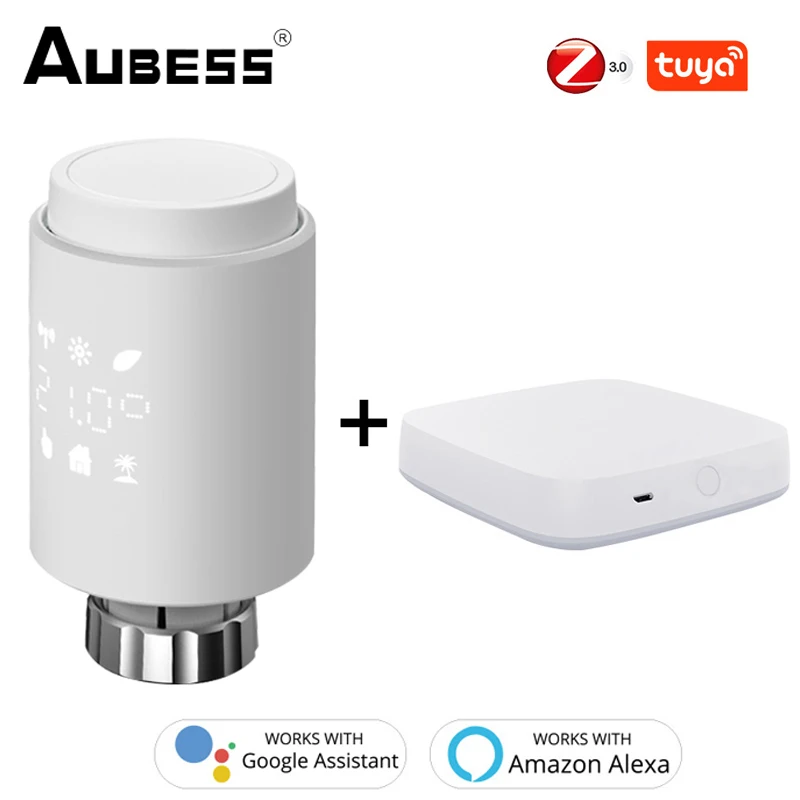 

Tuya Smart ZigBee Radiator Actuator Programmable Thermostat Thermostatic Programmable Temperature Controller Support Alexa