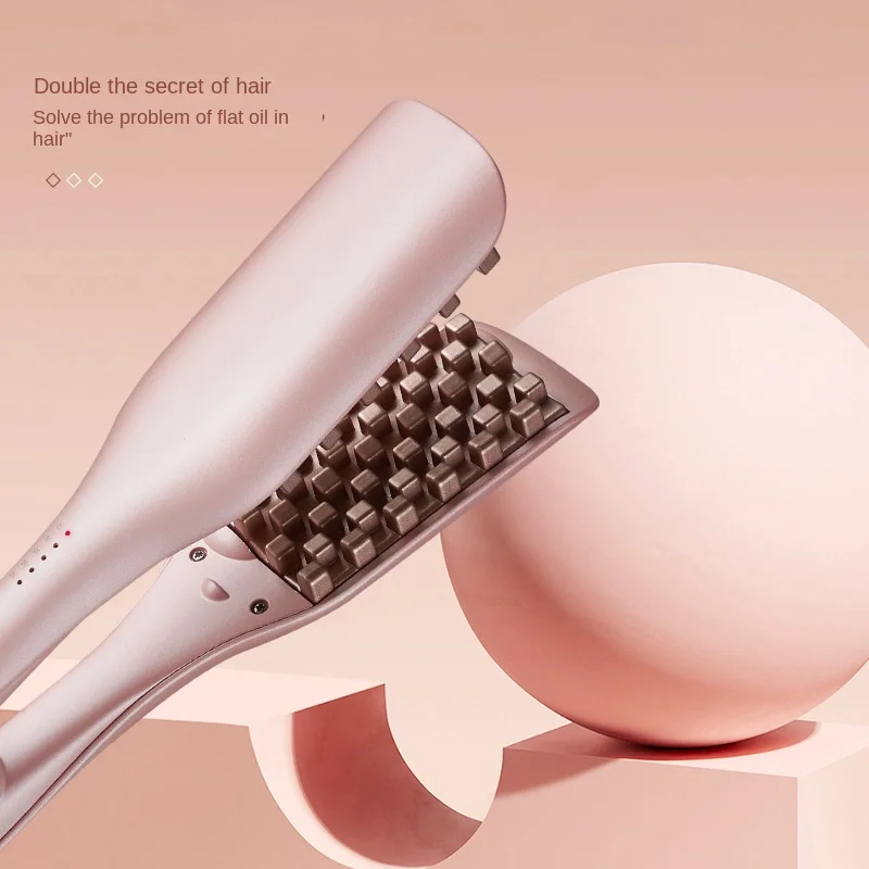 2022 New Hair Fluffy Corn Beard Perm Lattice Splint Straightener Free Shipping Styling Appliances Care Beauty Health
