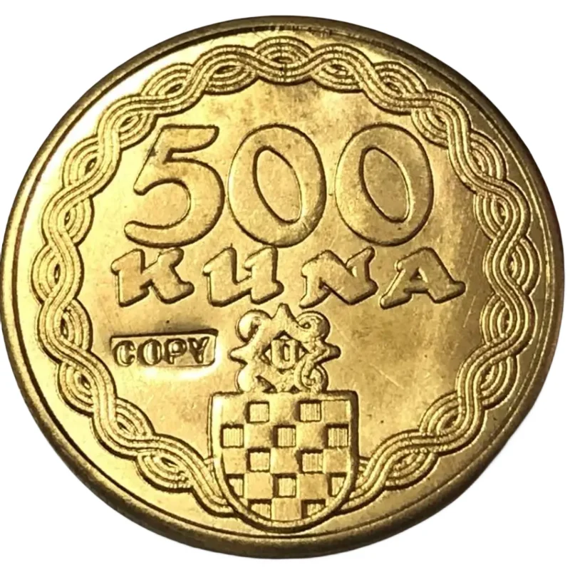 

Металлическая копия монеты 1941 Хорватия 500 Куна Жнец Женщина