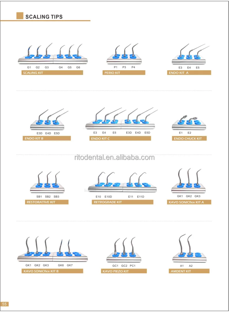 Насадки для скалера GK6 Kavo SONICFLEX 5 шт./кор. насадки Den tal Part