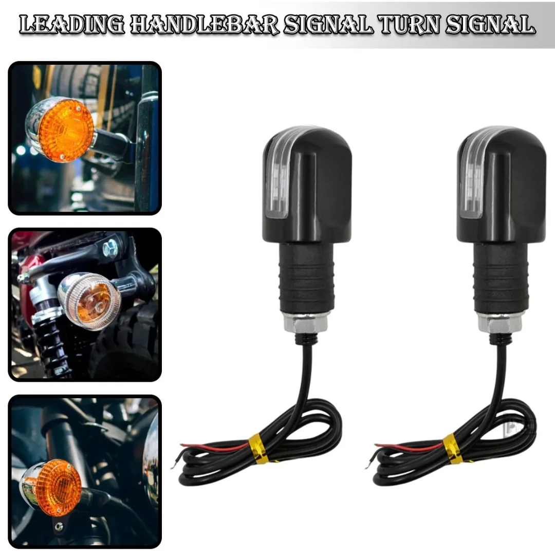 

1 Pair Motorcycle Handlebar Turn Signal Corner Light 12V Aluminum Alloy Turns Signals Lamp For 22mm Handlebar Motorcycles